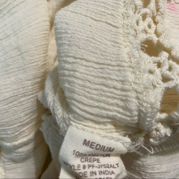 Altar’d State Cream Crinkle Bell Sleeve Boho Top - Picture 6 of 6